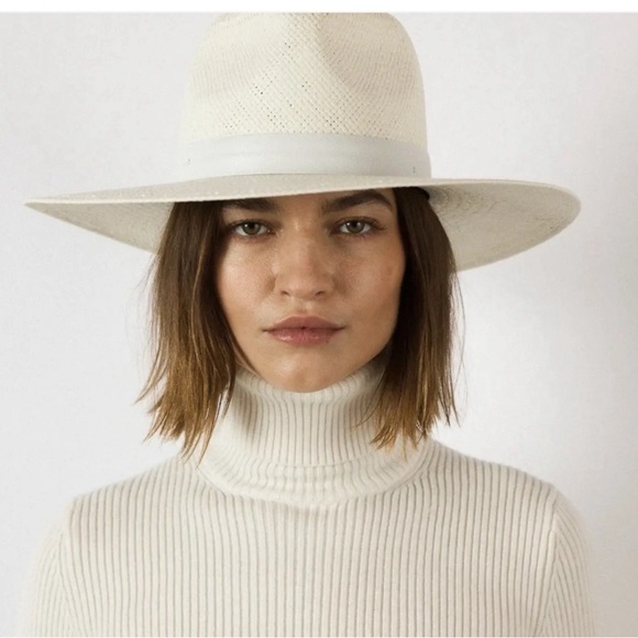 NEW Janessa Leone Zoe Packable Sun  Hat Bleach White Large - Picture 4 of 10